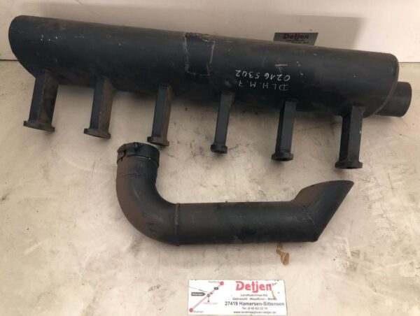Schalldämpfer mit Rohr für Deutz 6-Zylinder Motor, F6L912, F6L913