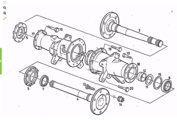 Steckachse, Achswelle rechts/links für Deutz 4006, 4506, etc. – Bild 2
