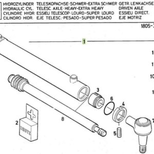 Lenkzylinder Deutz, Nr. 04310246 Dx 90, Dx 110, Dx 140, etc.
