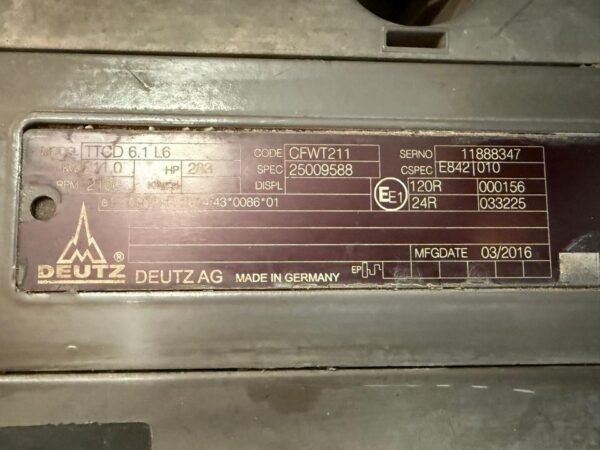Deutz Motor TTCD 6.1L6 Deutz Agrotron,  Fendt  828 Motor – Bild 5