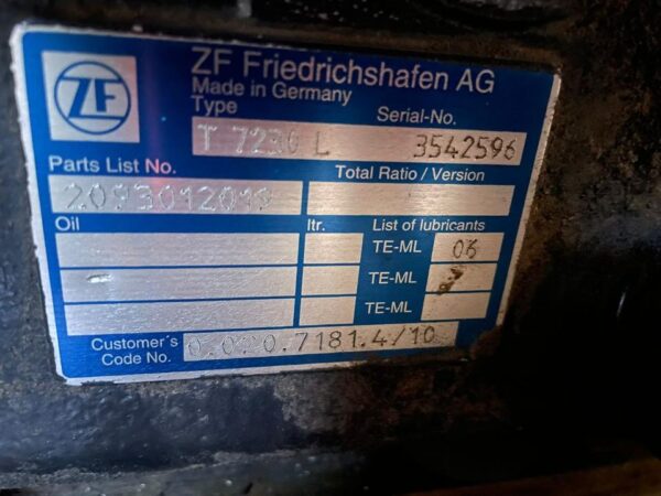 Deutz Agrotron 6190 C-Shift Getriebe, ZF Getriebe T-7230 – Bild 5