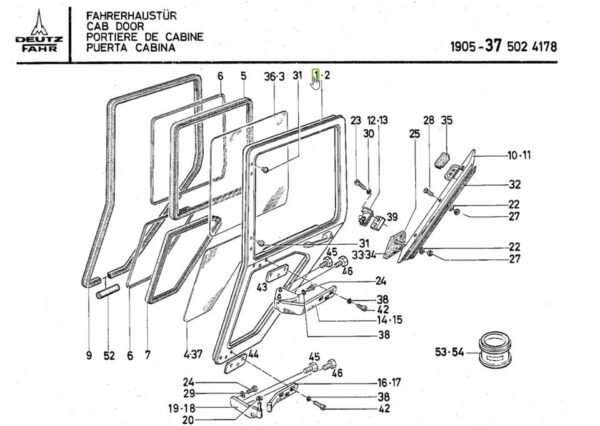 Türrahmen links für Deutz-Fahr Dx 85, 90, 110, 120, 140, 145, 160 – Bild 3