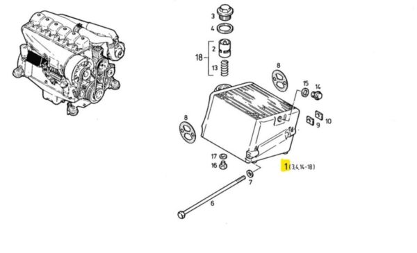 Schmierölkühler, Ölkühler für Deutz Dx 145, 6.50, 6.61 Agrostar