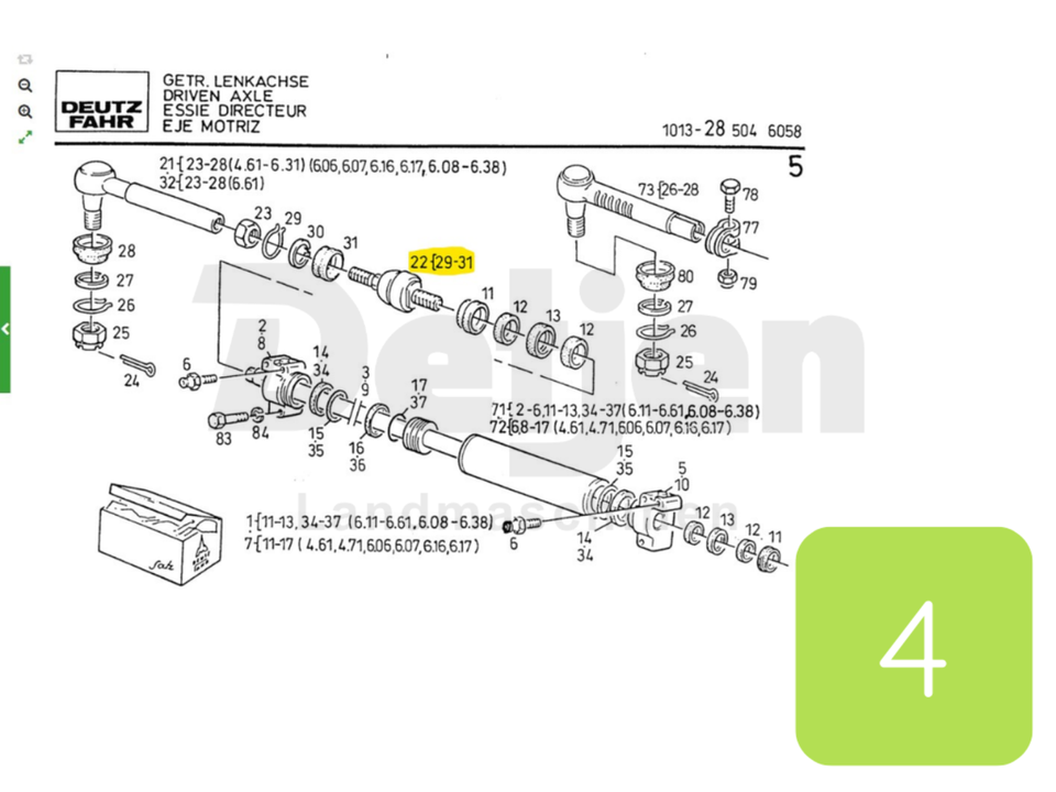 Spurstangenköpfe, Axialgelenke, Kugelgelenk für Deutz-Fahr – Bild 5