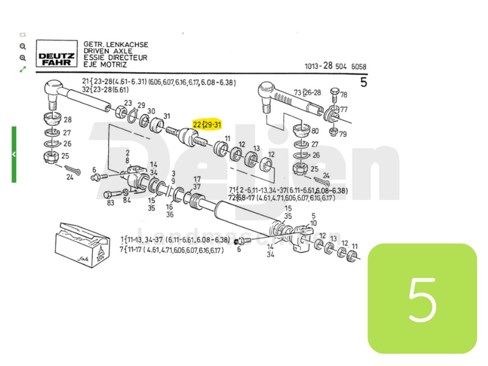 Spurstangenköpfe, Axialgelenke, Kugelgelenk für Deutz-Fahr – Bild 7