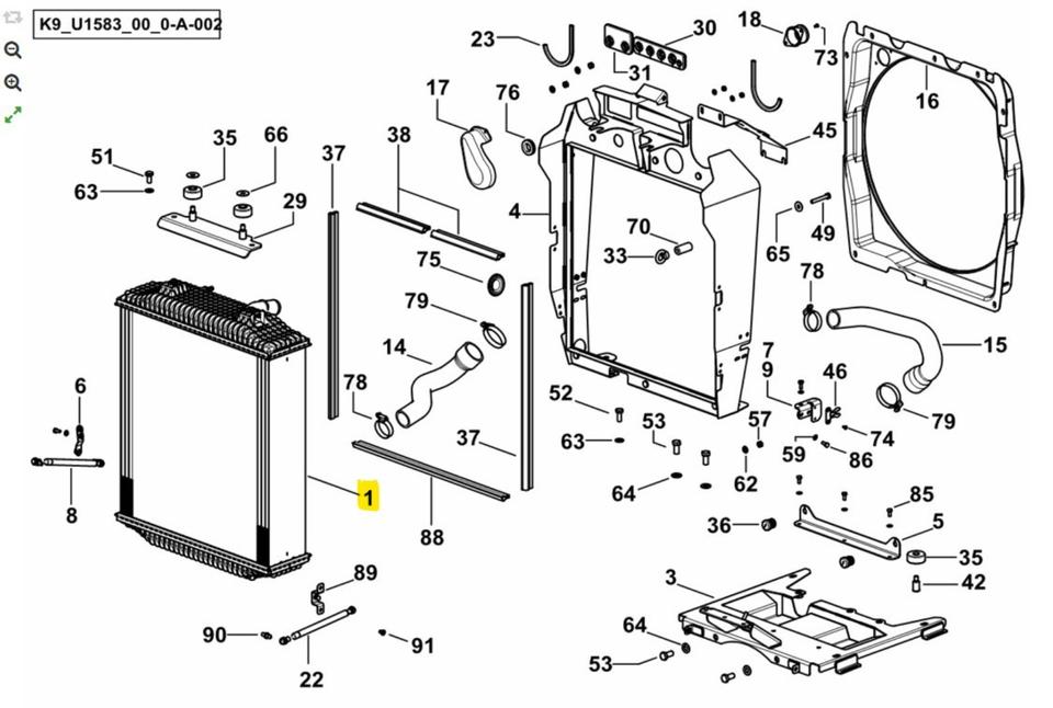 Wasserkühler für Deutz-Fahr Agrotron Serie 6, 6160, 6180, etc. – Bild 2