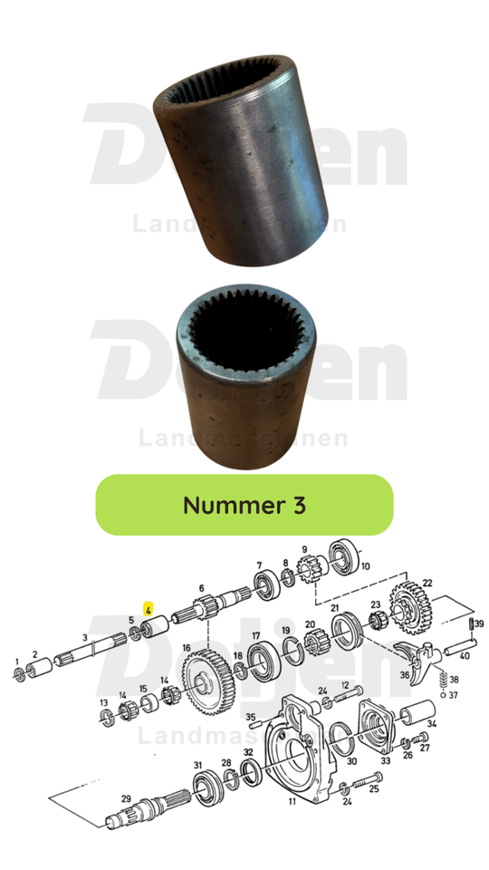 Verbindungsmuffen für Zapfwelle/Hohlwelle Deutz, Deutz-Fahr – Bild 3