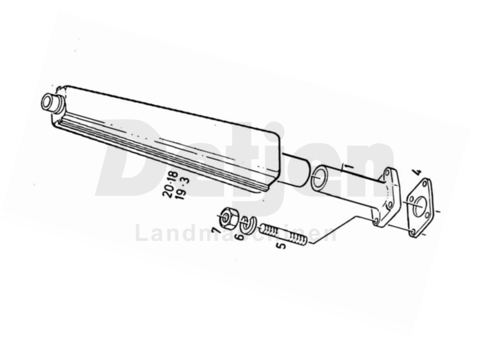Auspuff umlegen 3-Zylinder Deutz, Deutz-Fahr, D4006, D5006, etc. – Bild 5