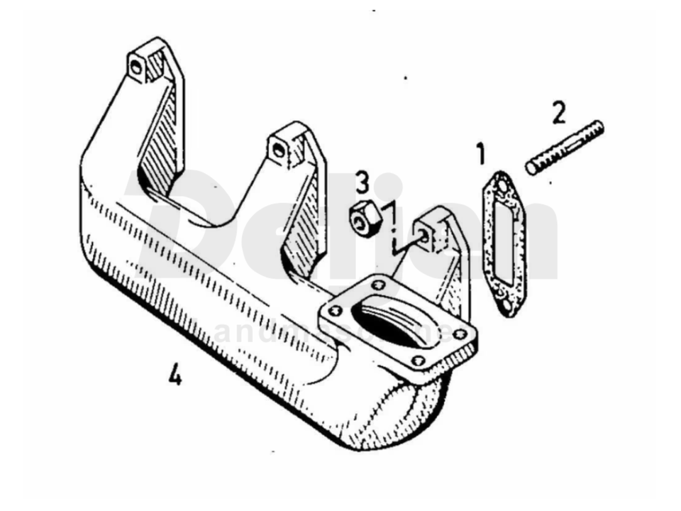 Auspuff umlegen 3-Zylinder Deutz, Deutz-Fahr, D4006, D5006, etc. – Bild 6